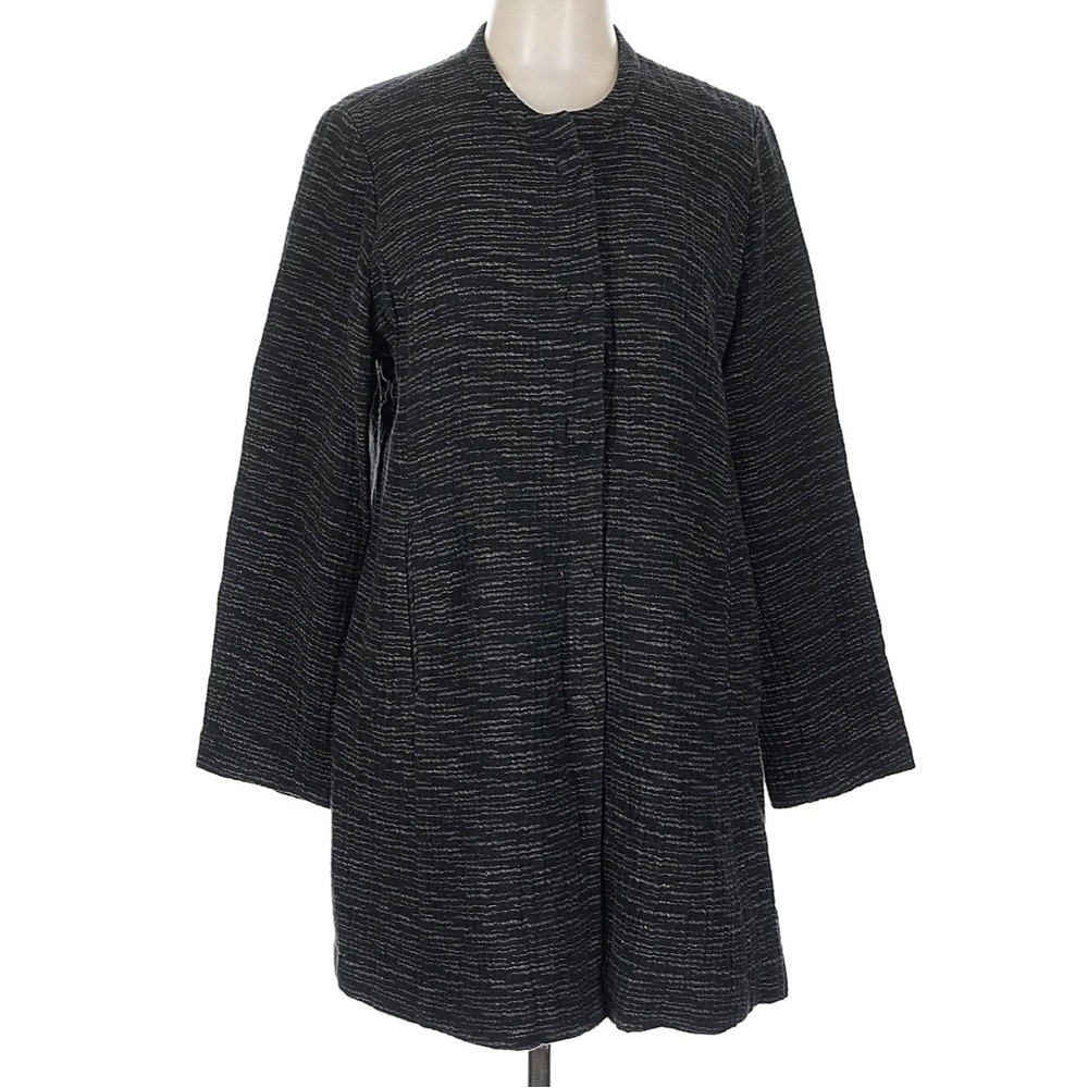 Eileen Fisher Artisanal Cotton DoubleWeave Coat Long